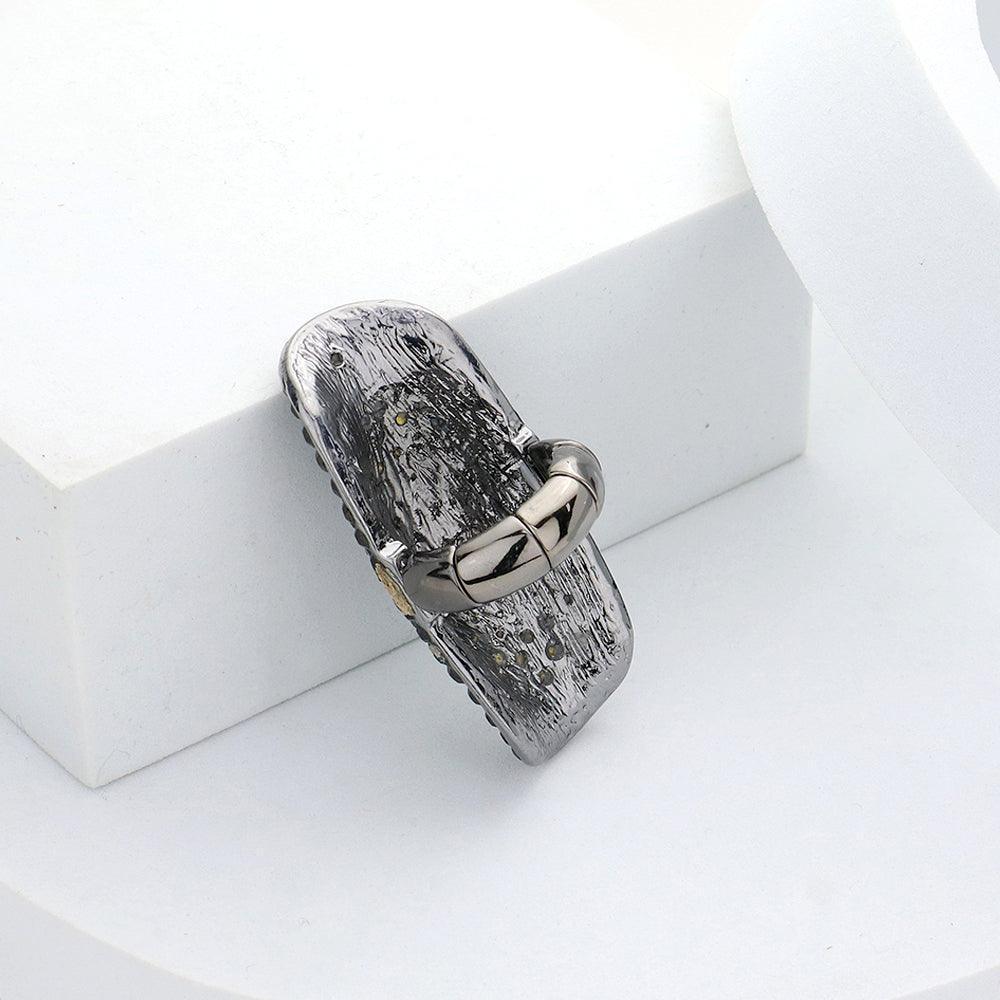 Crystal Rhinestone Pave Stretch Cocktail Ring - Jewelry Store by Erik Rayo