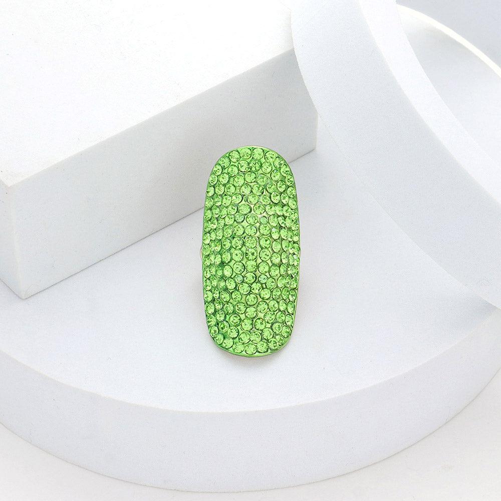 Crystal Rhinestone Pave Stretch Cocktail Ring - Jewelry Store by Erik Rayo