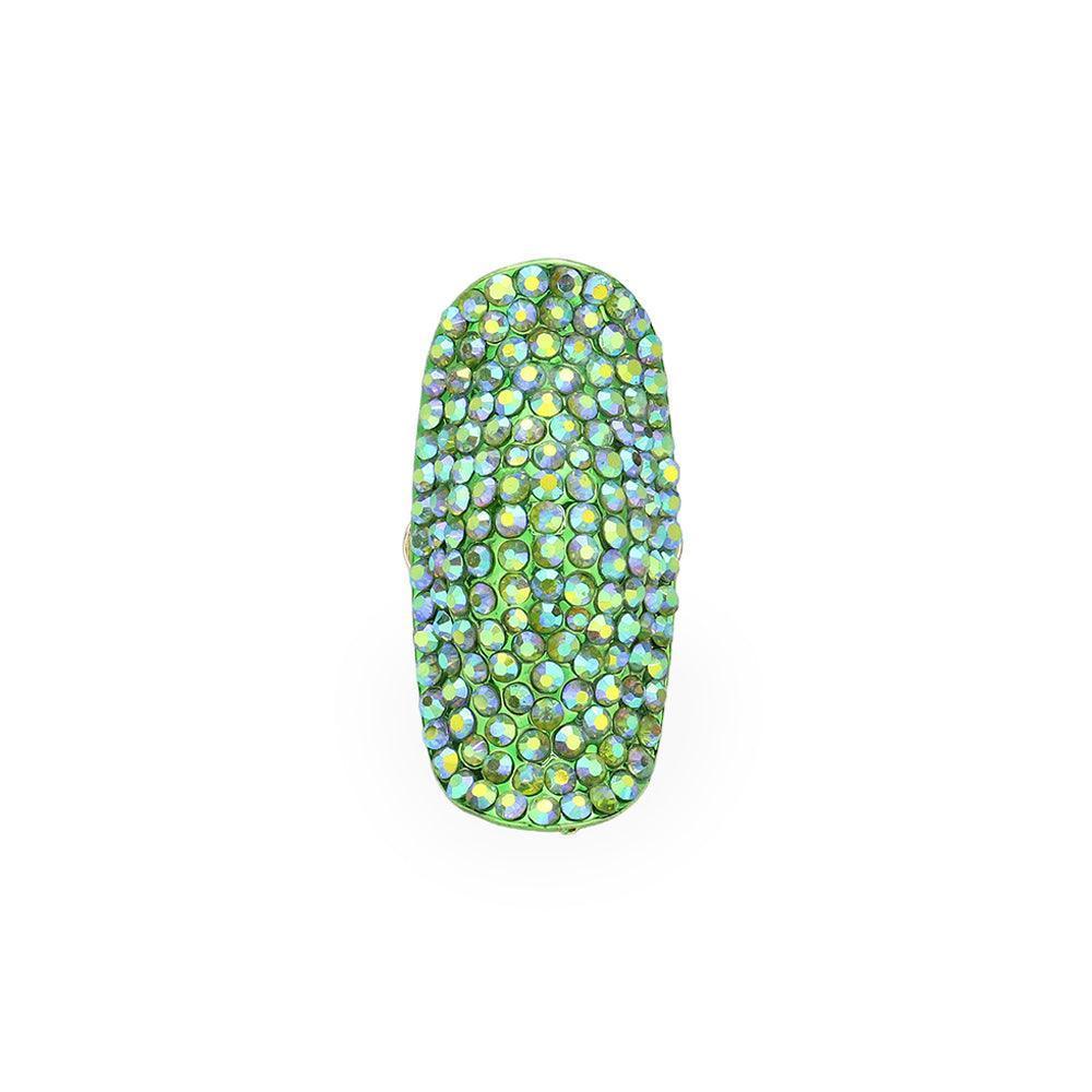 Crystal Rhinestone Pave Stretch Cocktail Ring - Jewelry Store by Erik Rayo