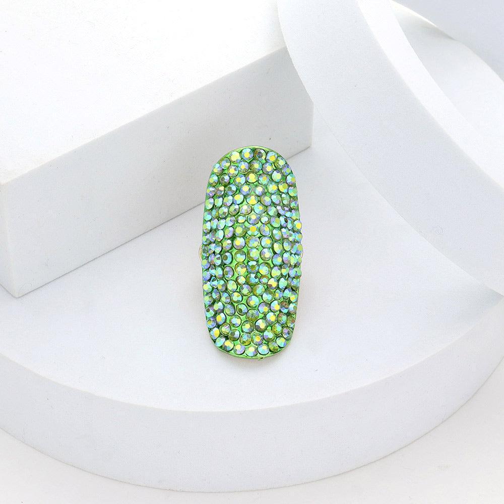 Crystal Rhinestone Pave Stretch Cocktail Ring - Jewelry Store by Erik Rayo