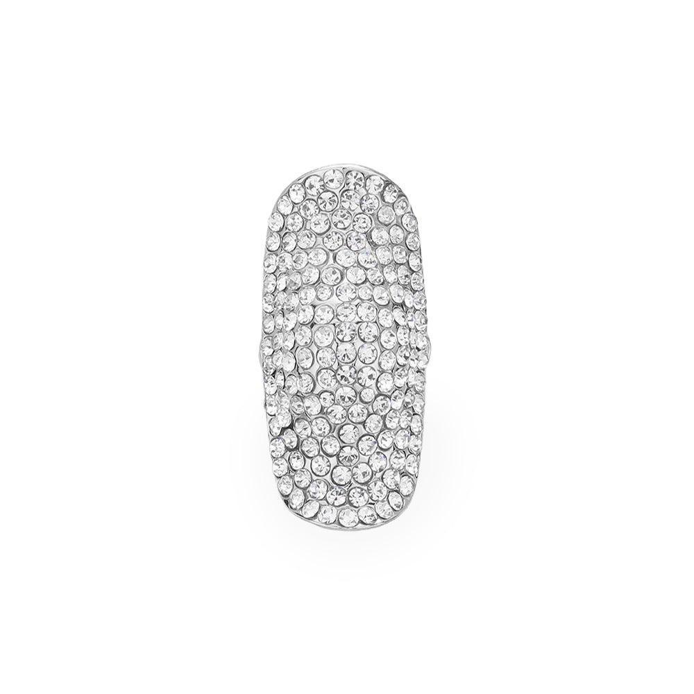 Crystal Rhinestone Pave Stretch Cocktail Ring - Jewelry Store by Erik Rayo