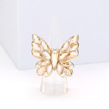 Load image into Gallery viewer, Marquise Stone Cluster Butterfly Stretch Ring
