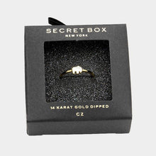 Load image into Gallery viewer, 14K Gold Dipped CZ Elephant Ring
