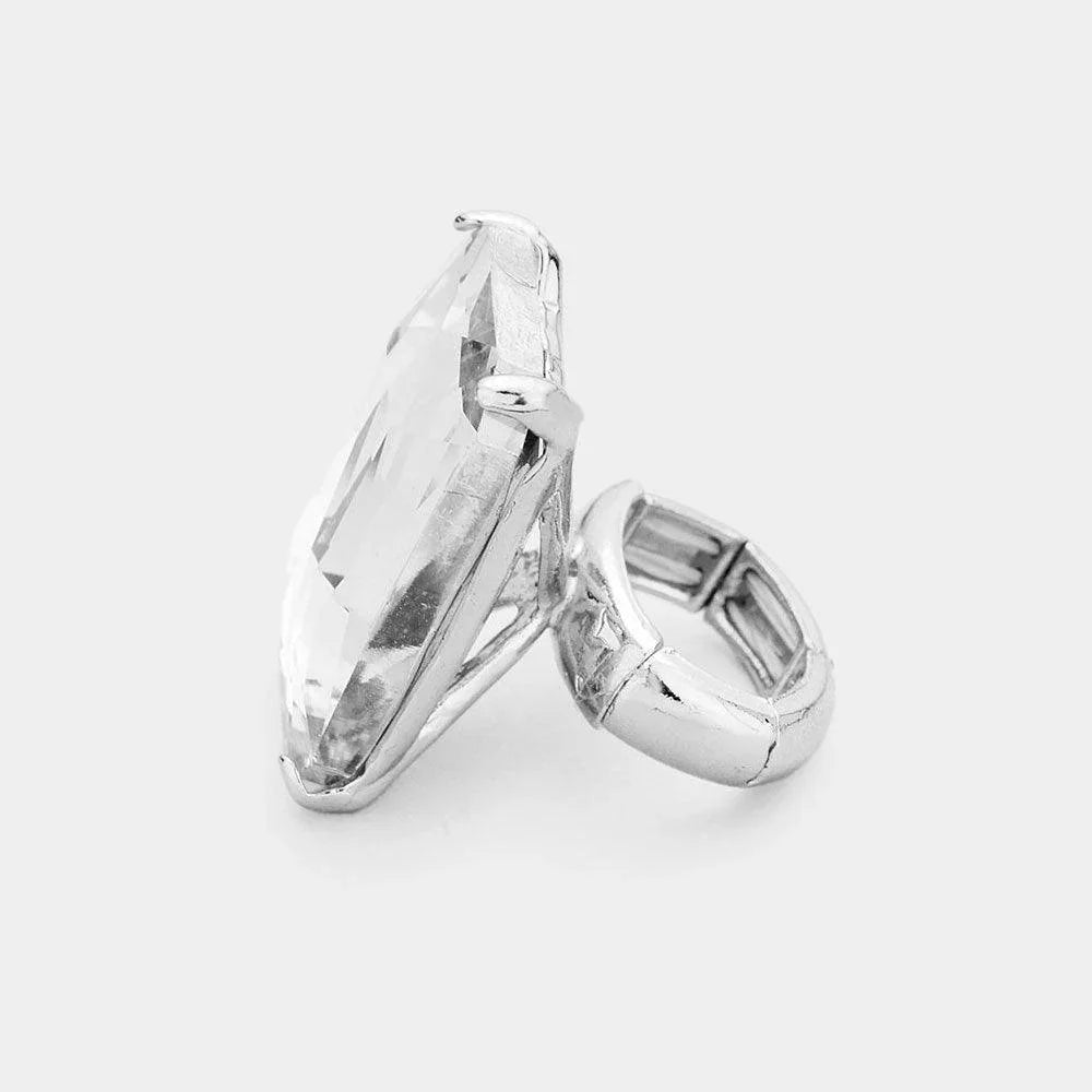 Emerald Cut Stone Stretch Ring - Jewelry Store by Erik Rayo