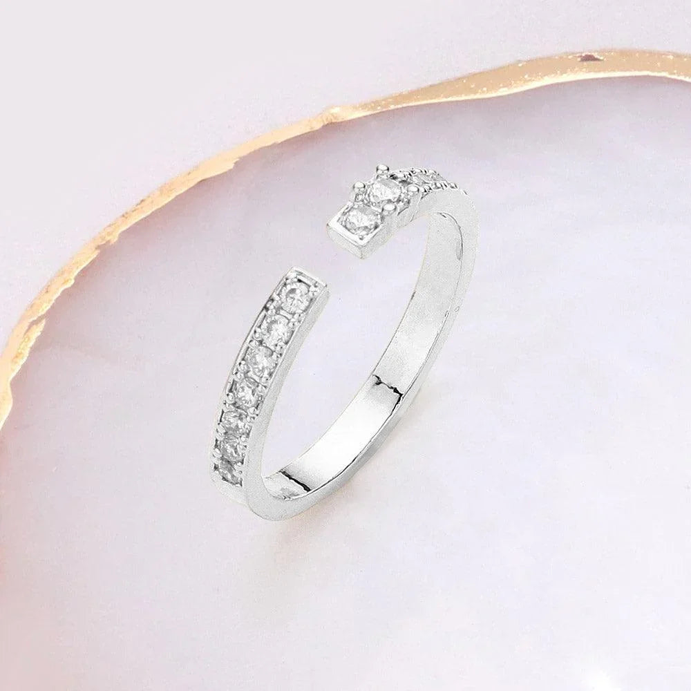 Brass Metal Stone Embellished Ring - Jewelry Store by Erik Rayo