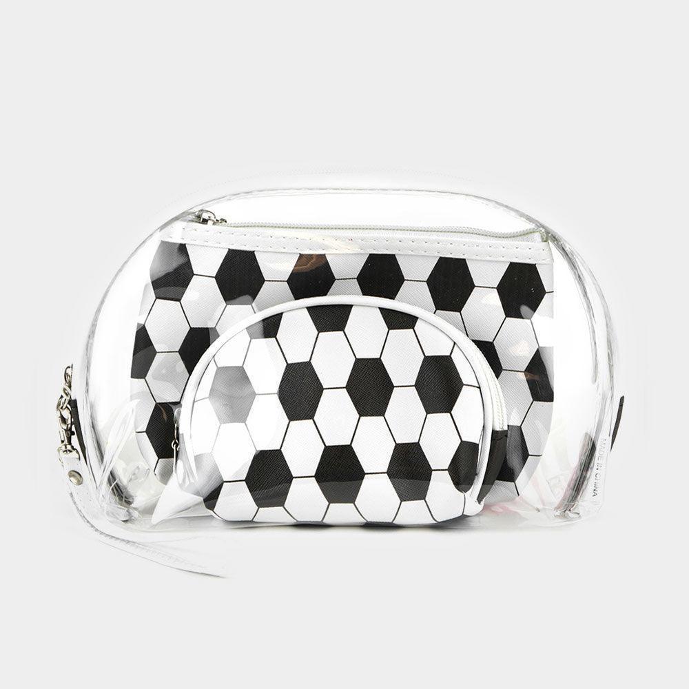 Soccer Clear Pouches Bag 3 PCS - Jewelry Store by Erik Rayo