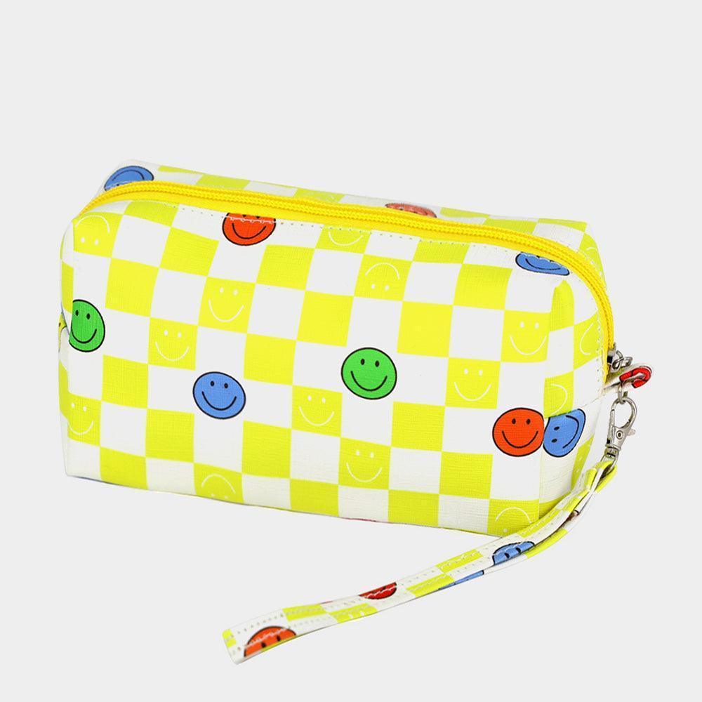 Smile Pointed Check Patterned Wristlet Pouch Bag - Jewelry Store by Erik Rayo