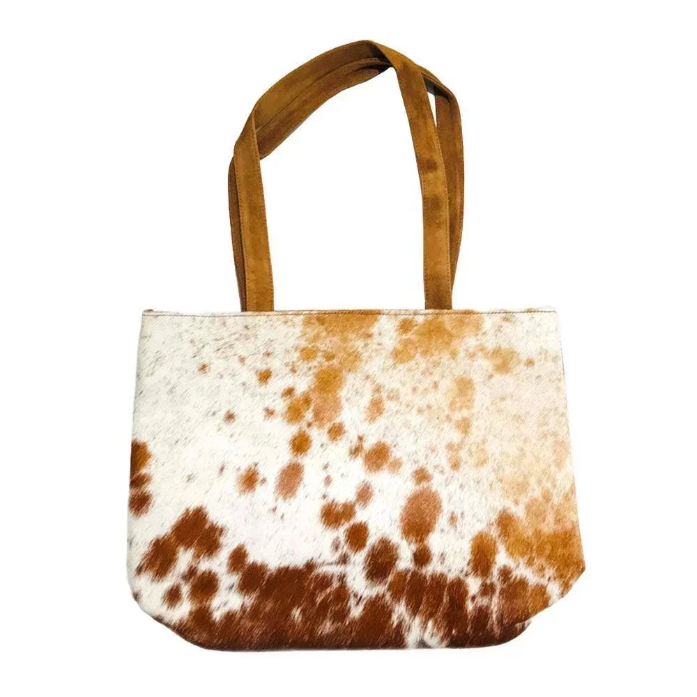 Animal Patterned Genuine Fur Calf Tote Bag - Jewelry Store by Erik Rayo