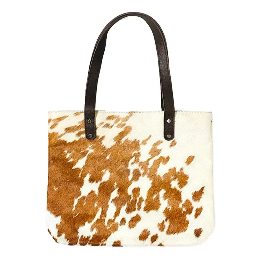 Animal Patterned Genuine Fur Calf Tote Bag - Jewelry Store by Erik Rayo