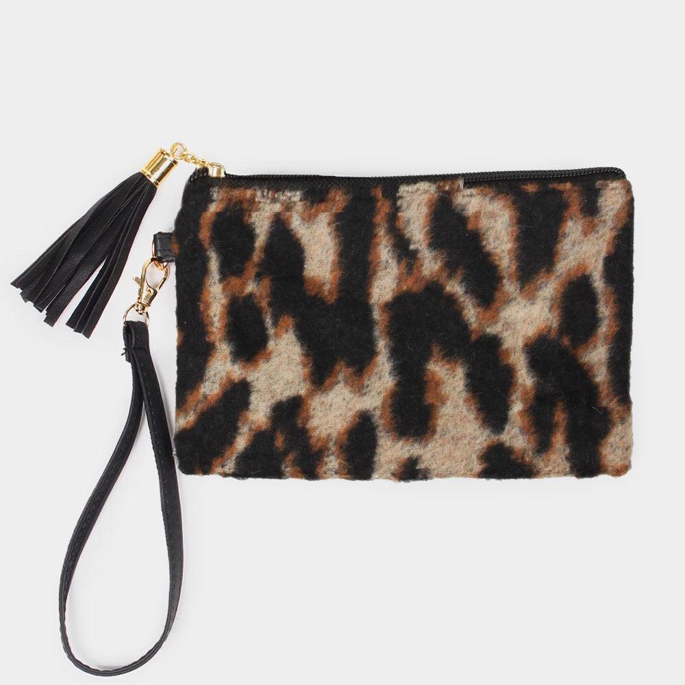Leopard Patterned Wristlet Pouch Bag - Jewelry Store by Erik Rayo