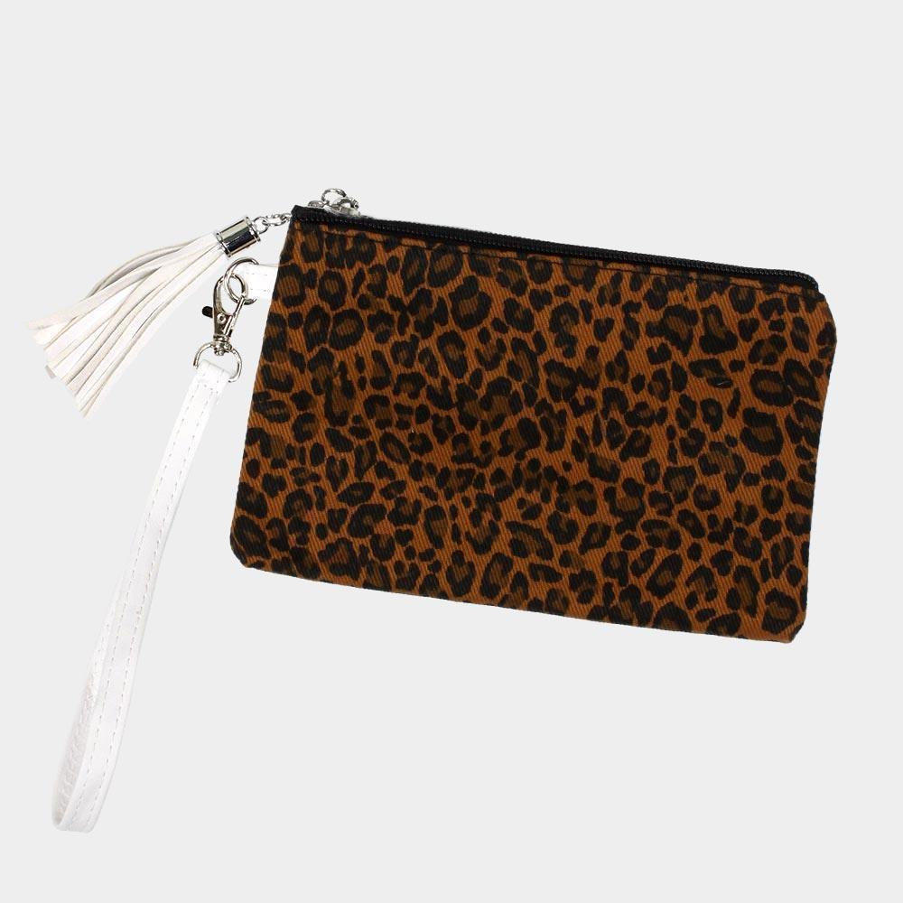 Leopard Patterned Wristlet Pouch Bag - Jewelry Store by Erik Rayo