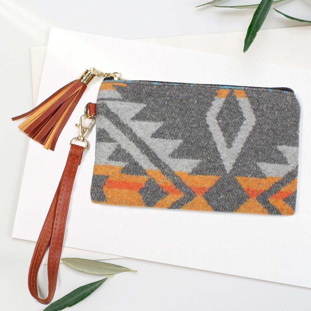 Western Print Wristlet Pouch Bag - Jewelry Store by Erik Rayo