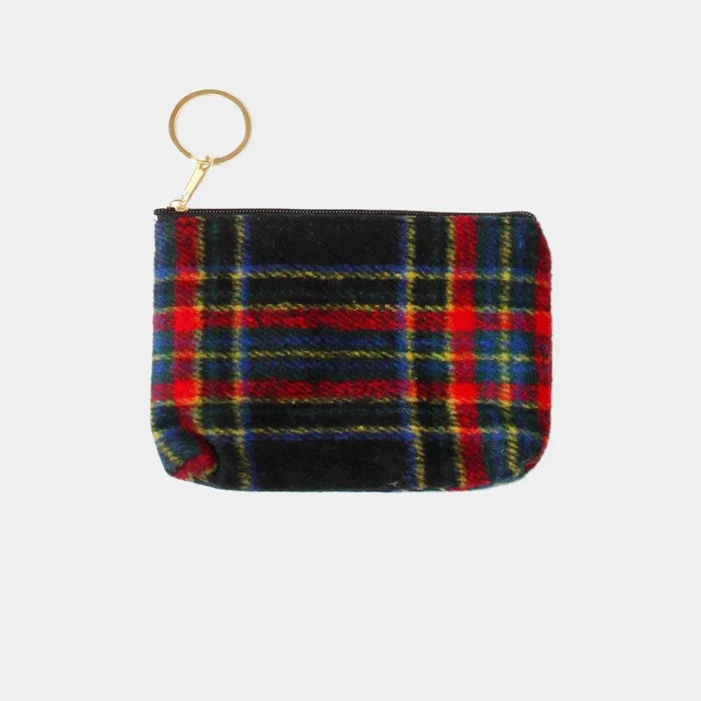 Plaid Check Coin / Card Purse - Jewelry Store by Erik Rayo