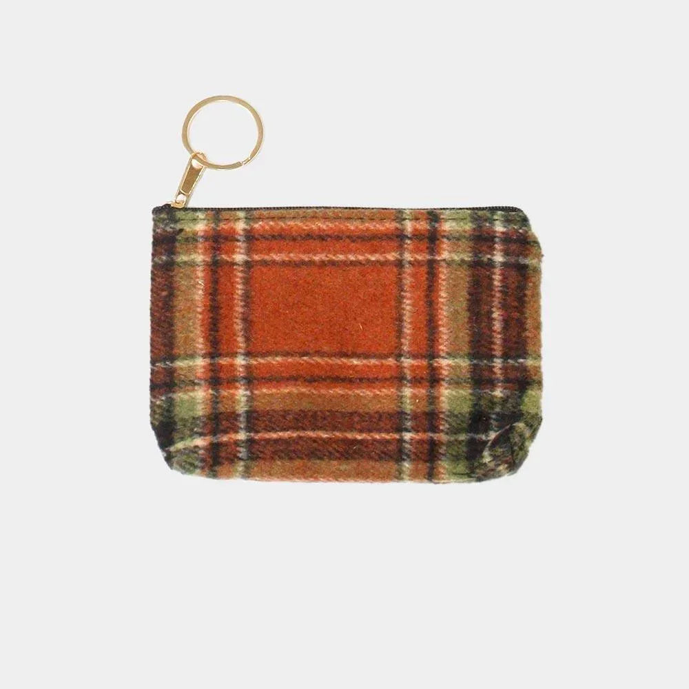 Plaid Check Coin / Card Purse - Jewelry Store by Erik Rayo