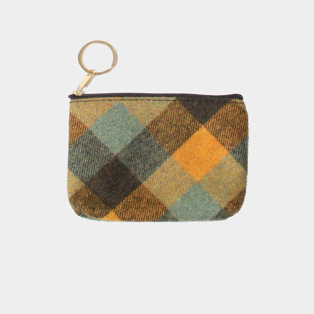 Plaid Check Coin / Card Purse - Jewelry Store by Erik Rayo