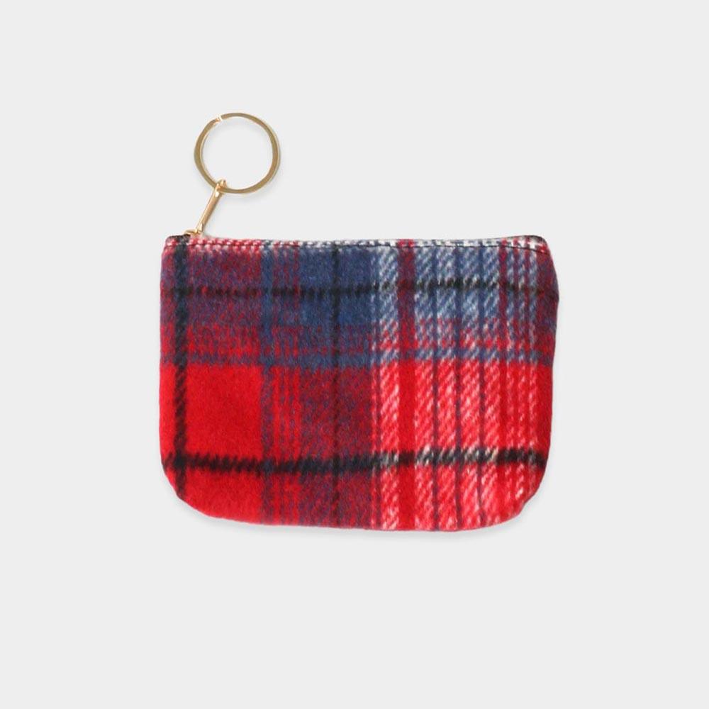 Plaid Check Coin / Card Purse