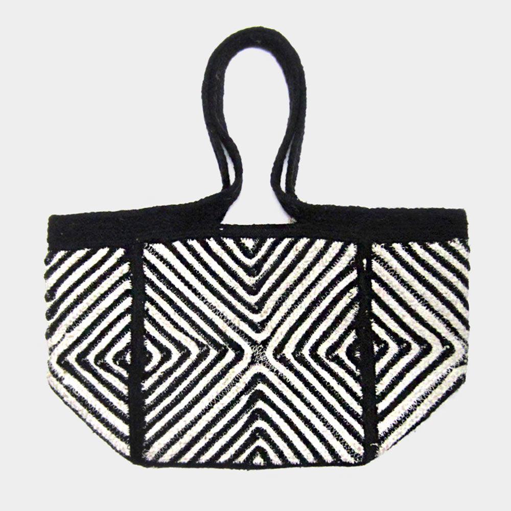 Geometric Patterned Tote Bag