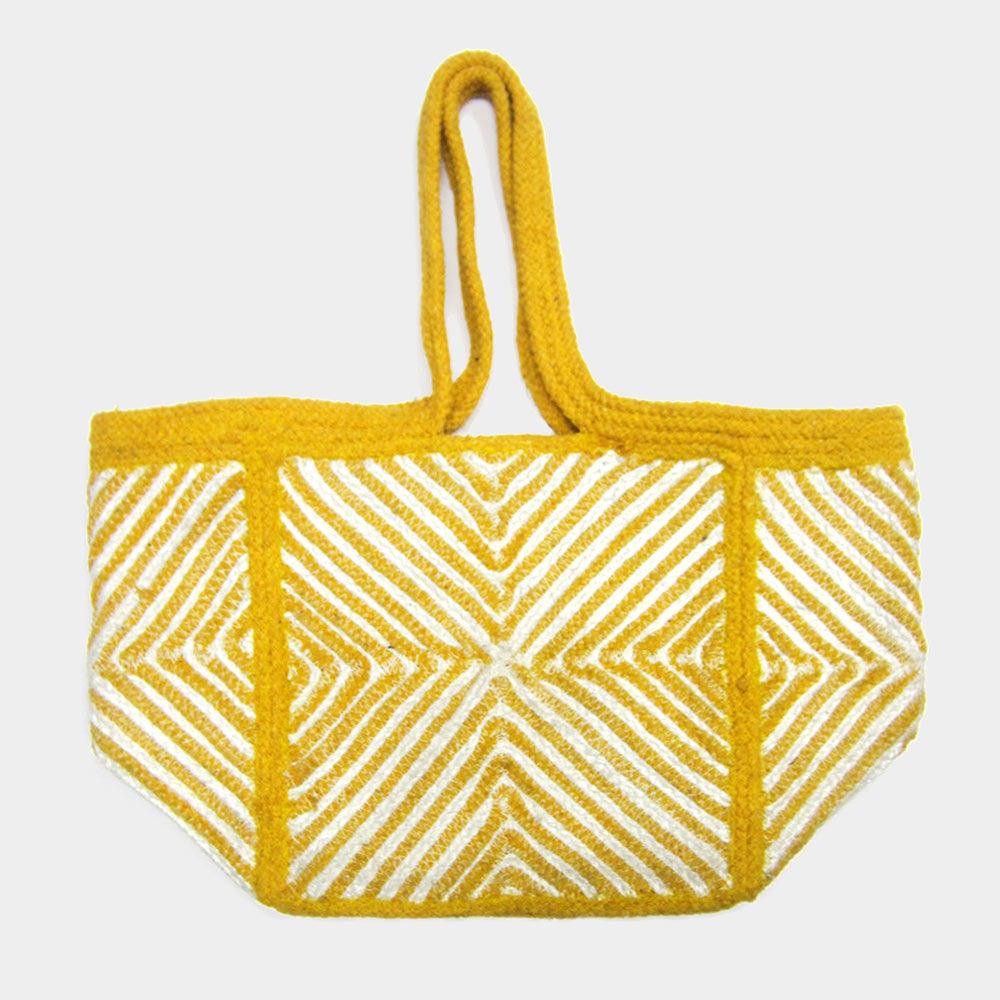 Geometric Patterned Tote Bag