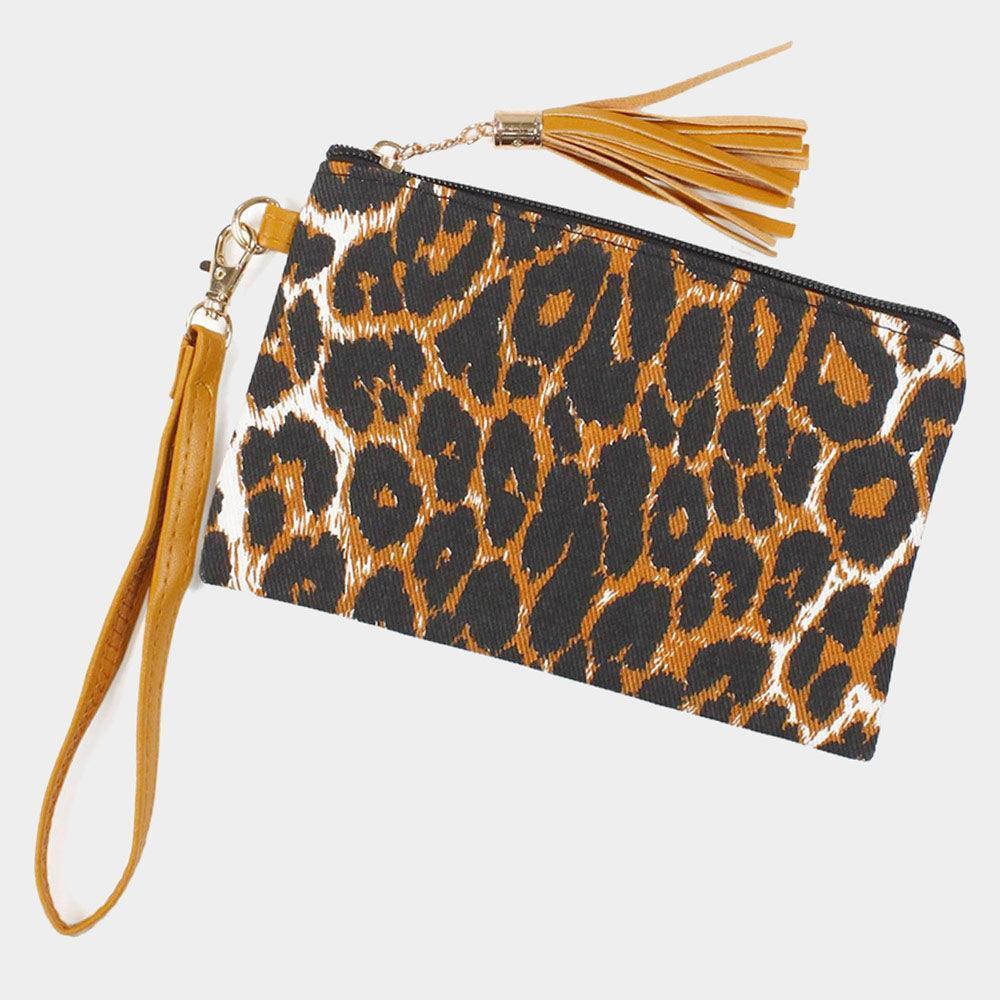 Leopard Patterned Wristlet Pouch Bag - Jewelry Store by Erik Rayo