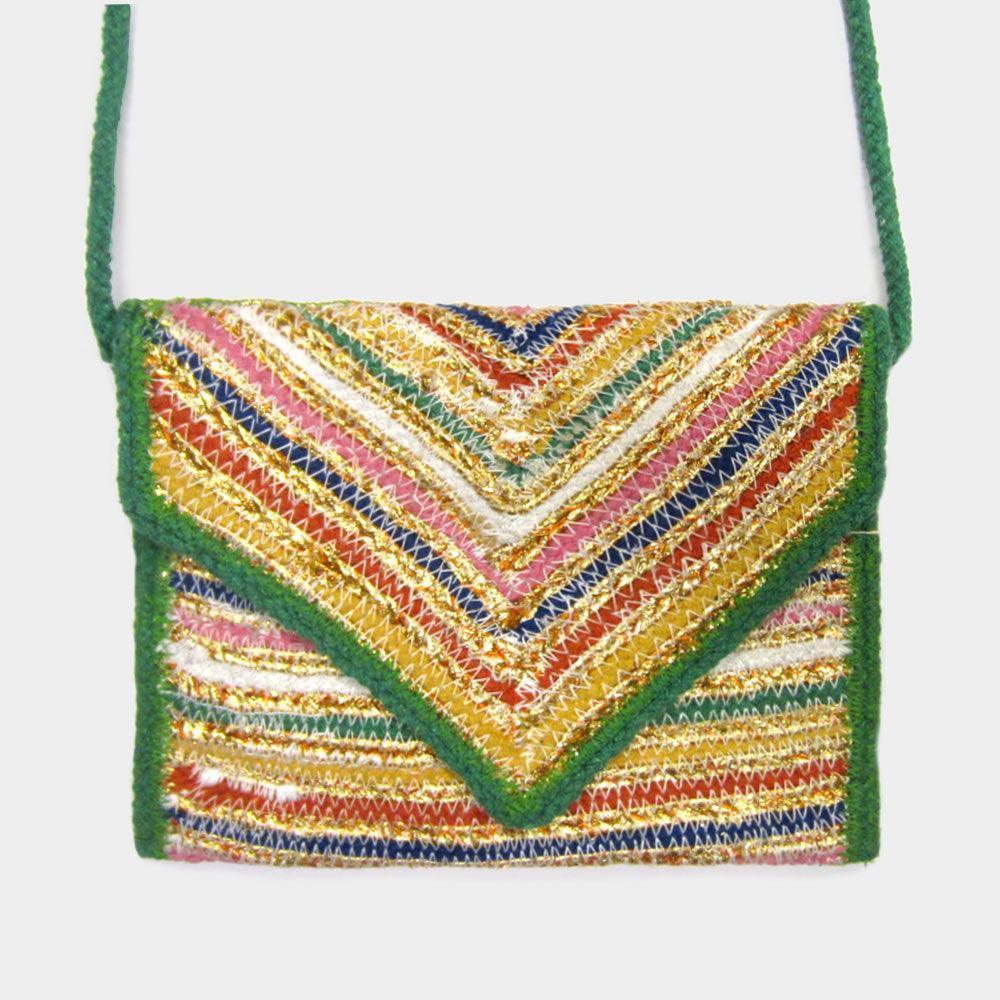 Colorful Pattern Fabric Crossbody Bag - Jewelry Store by Erik Rayo
