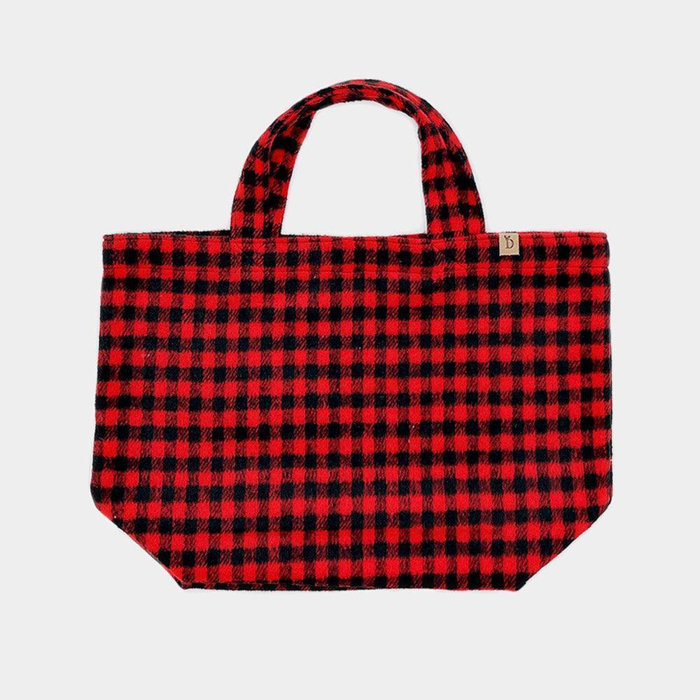 Buffalo Check Patterned Tote Bag - Jewelry Store by Erik Rayo