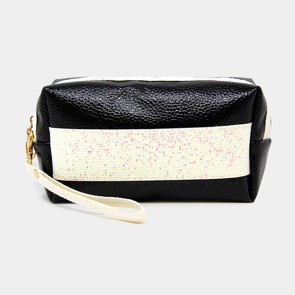 Metallic Color Glitter Pouch Bag