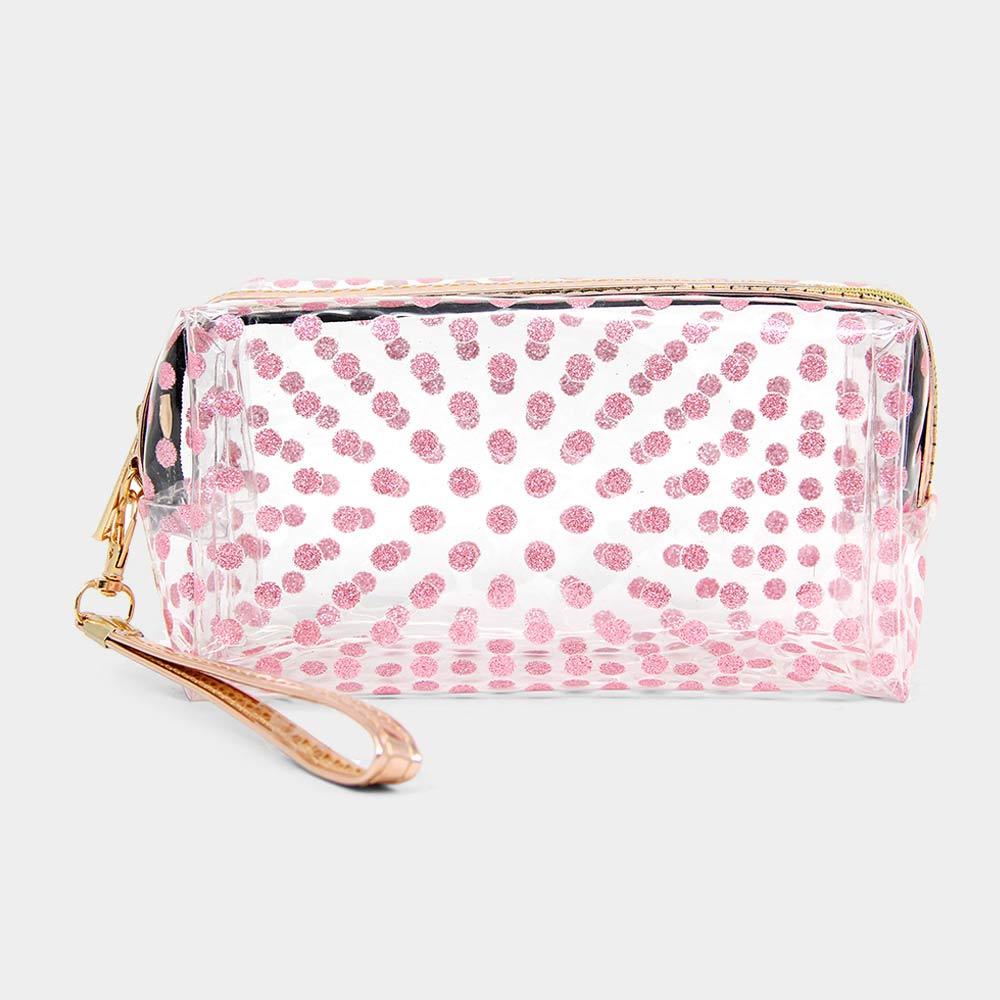 Glittered Polka Dots Pouch Bag