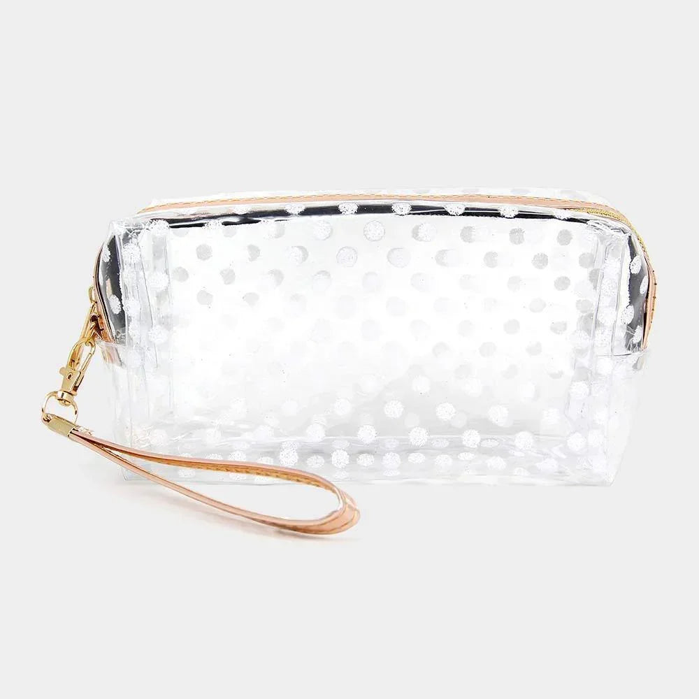 Glittered Polka Dots Pouch Bag - Jewelry Store by Erik Rayo
