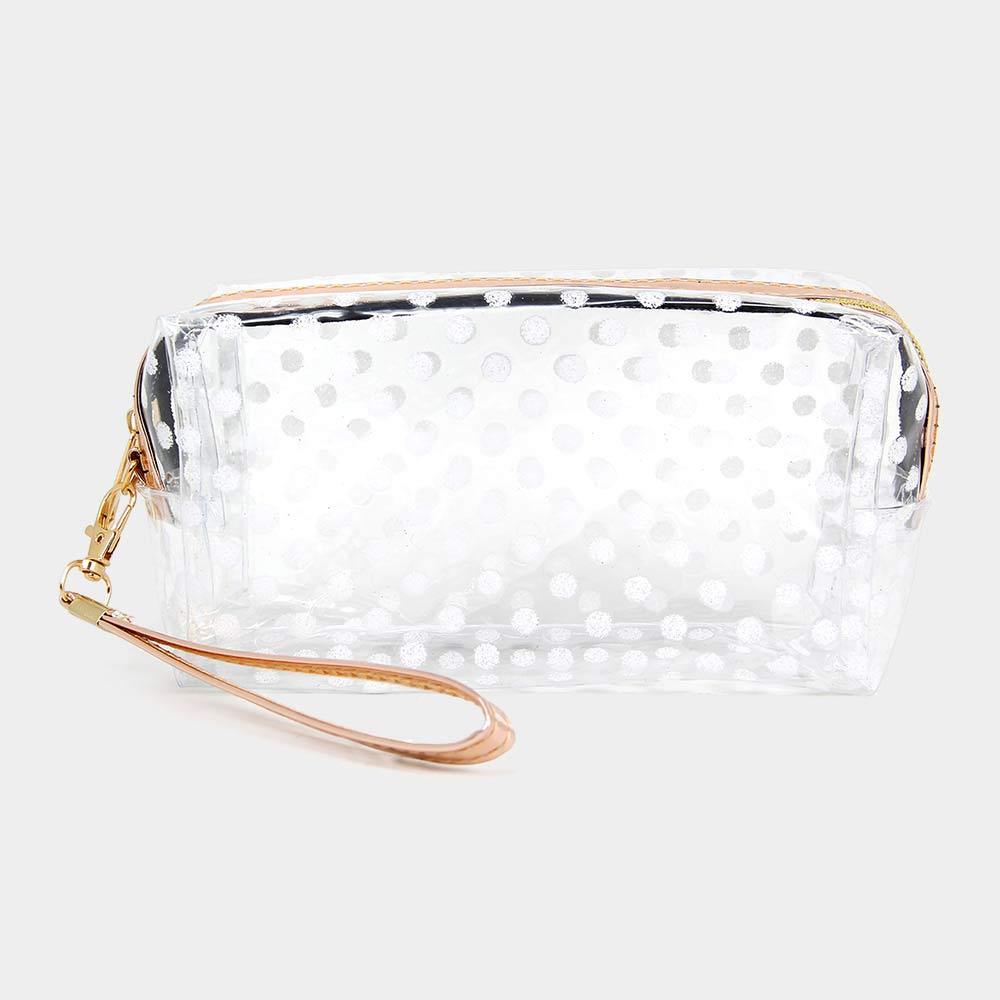 Glittered Polka Dots Pouch Bag