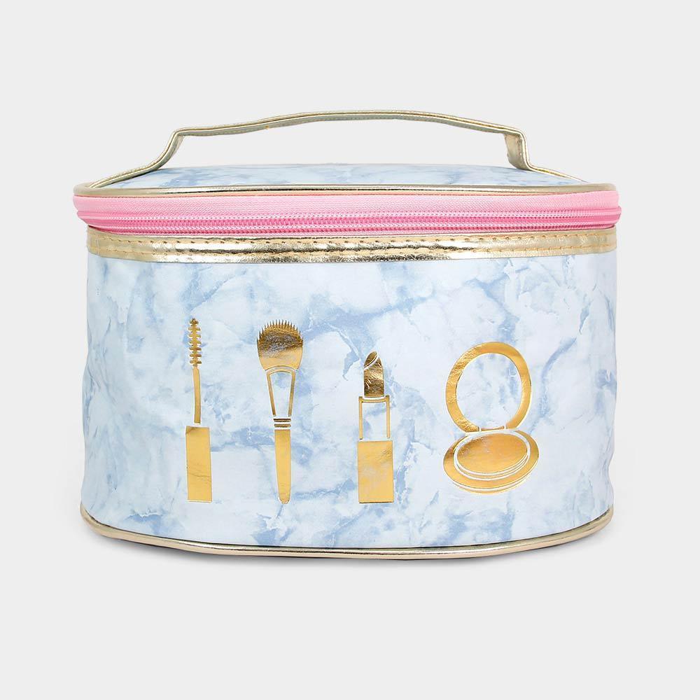 Marble Round Make up Pouch Bag - Jewelry Store by Erik Rayo