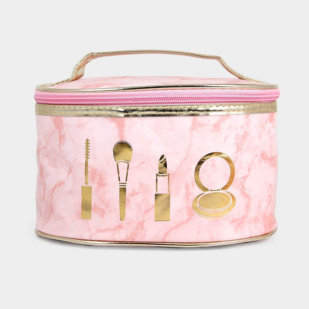 Marble Round Make up Pouch Bag - Jewelry Store by Erik Rayo