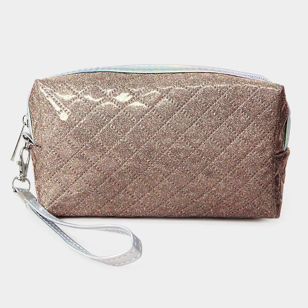 Shiny Glitz Wristlet Cosmetic Pouch Bag - Jewelry Store by Erik Rayo