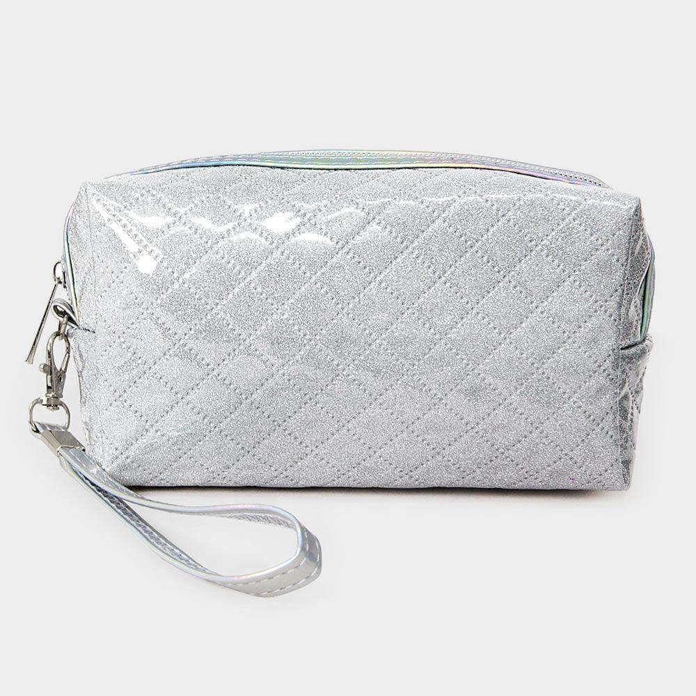 Shiny Glitz Wristlet Cosmetic Pouch Bag