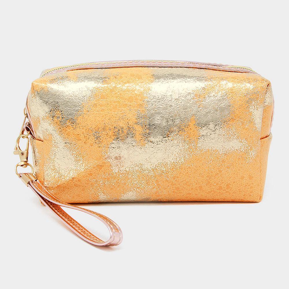 Lurex Ombre Foiled Wristlet Cosmetic Pouch Bag - Jewelry Store by Erik Rayo