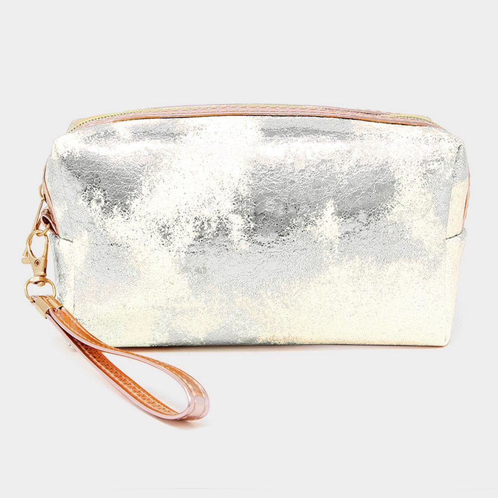 Lurex Ombre Foiled Wristlet Cosmetic Pouch Bag - Jewelry Store by Erik Rayo