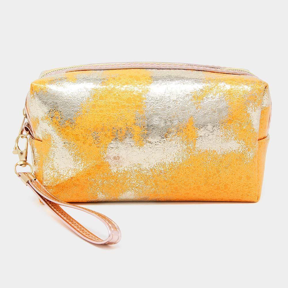 Lurex Ombre Foiled Wristlet Cosmetic Pouch Bag - Jewelry Store by Erik Rayo
