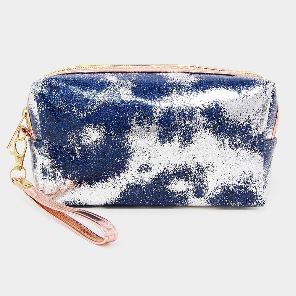 Lurex Ombre Foiled Wristlet Cosmetic Pouch Bag - Jewelry Store by Erik Rayo