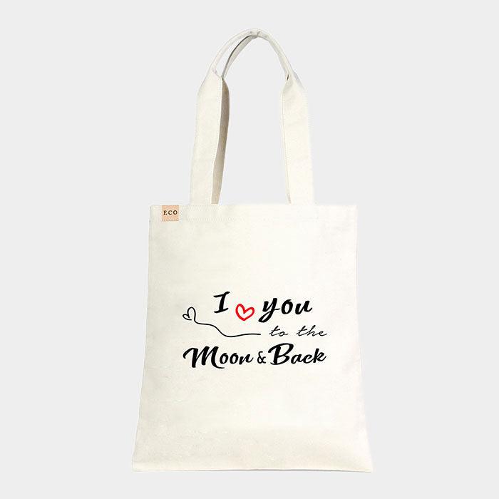 I Love You.. Heart Cotton Canvas Eco Tote Bag