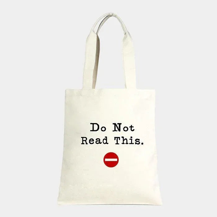 Do not Read This Cotton Canvas Eco Shopper Bag - Jewelry Store by Erik Rayo
