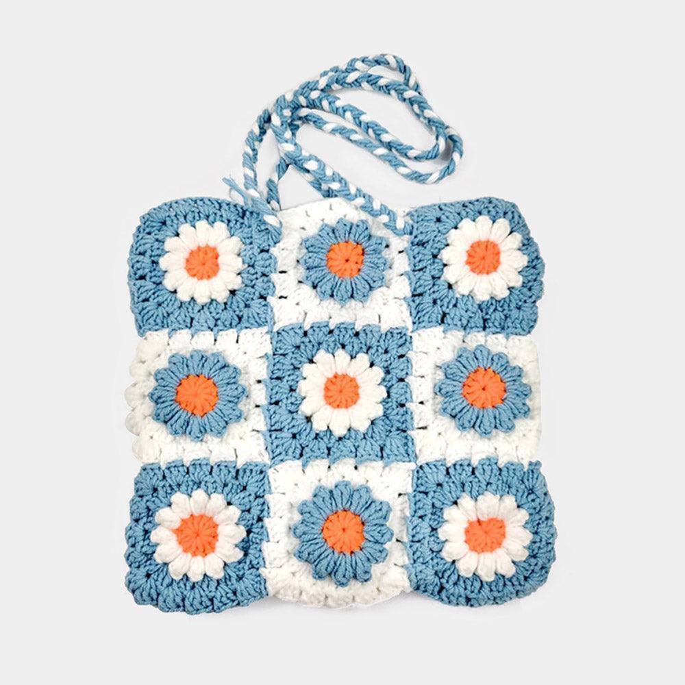 Granny Square Flower Crochet Tote Bag - Jewelry Store by Erik Rayo