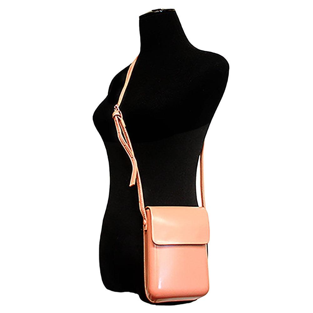 Solid Faux Leather Crossbody Bag