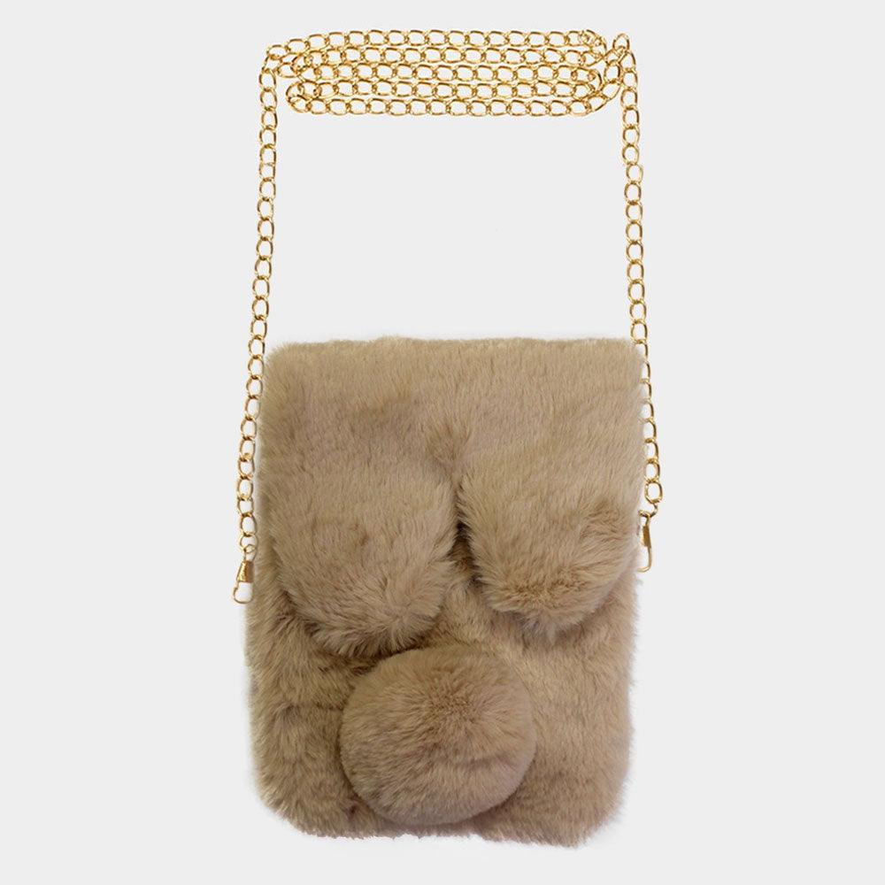 Faux Fur Bunny Crossbody Bag