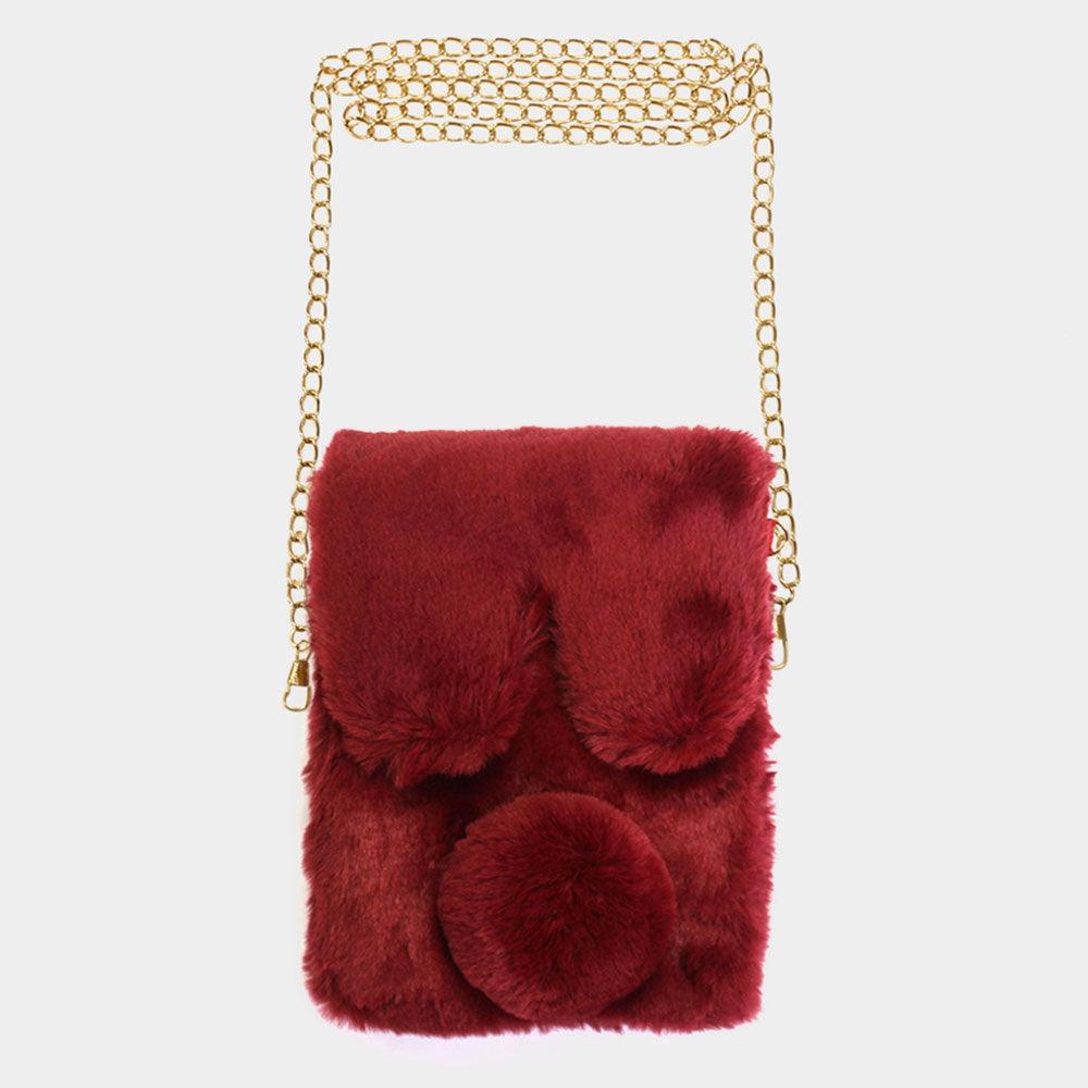 Faux Fur Bunny Crossbody Bag