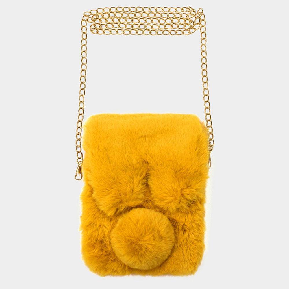 Faux Fur Bunny Crossbody Bag