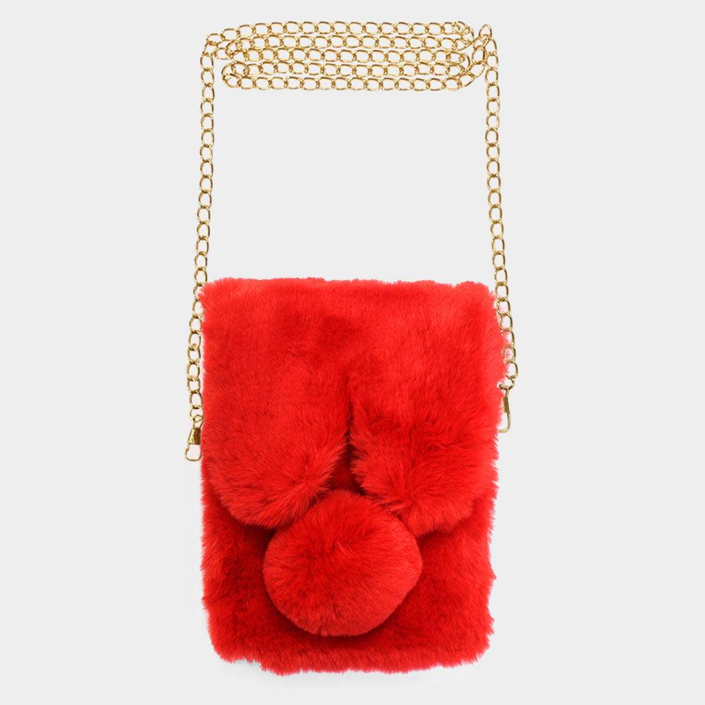 Faux Fur Bunny Crossbody Bag