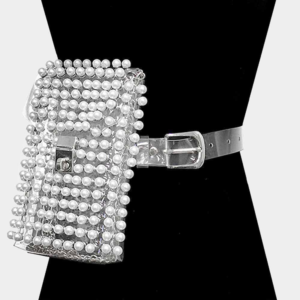 Pearl Transparent Fanny Pack / Belt / Crossbody Bag - Jewelry Store by Erik Rayo