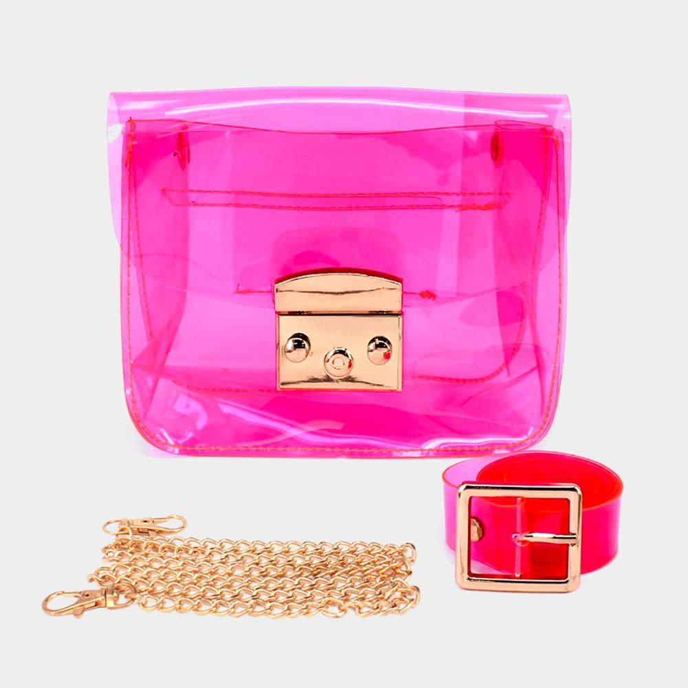 Transparent Jelly Fanny Pack / Belt / Crossbody Bag