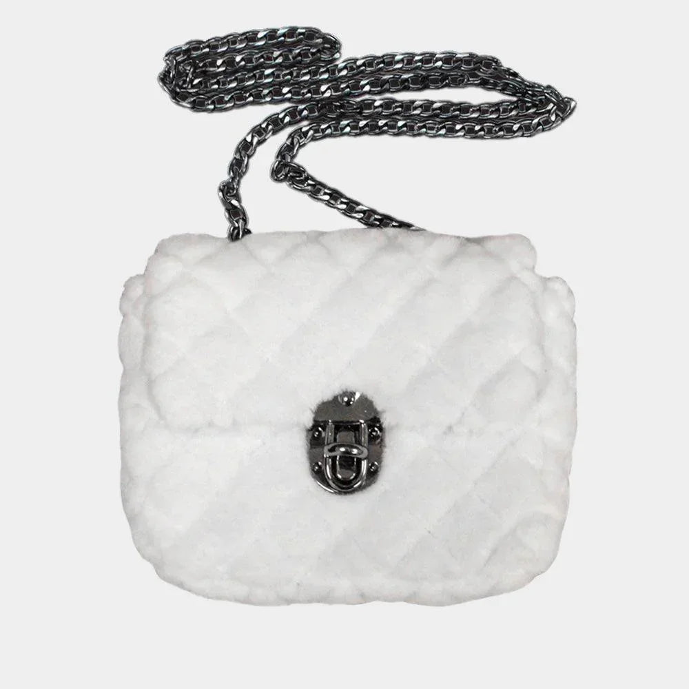 Solid Faux Fur Crossbody Bag - Jewelry Store by Erik Rayo