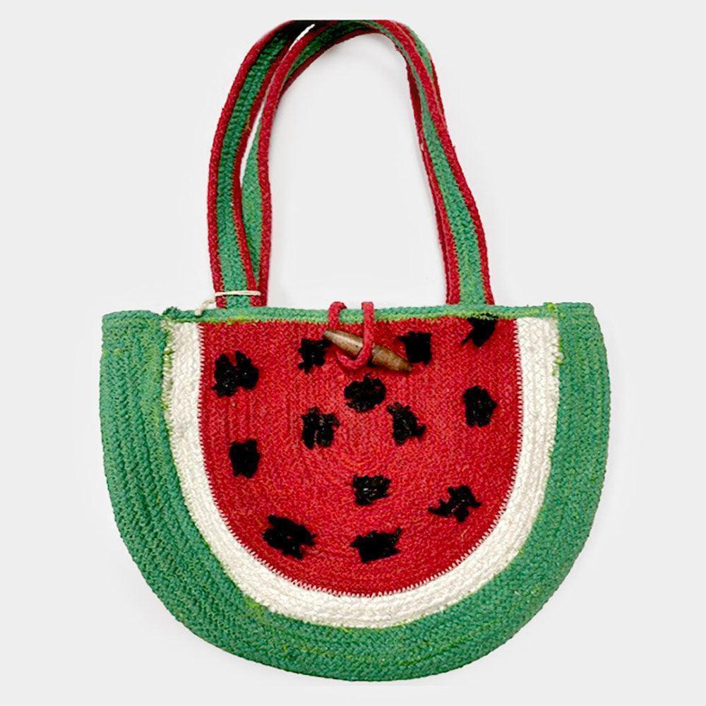Watermelon Half Round Shoulder Bag - Jewelry Store by Erik Rayo