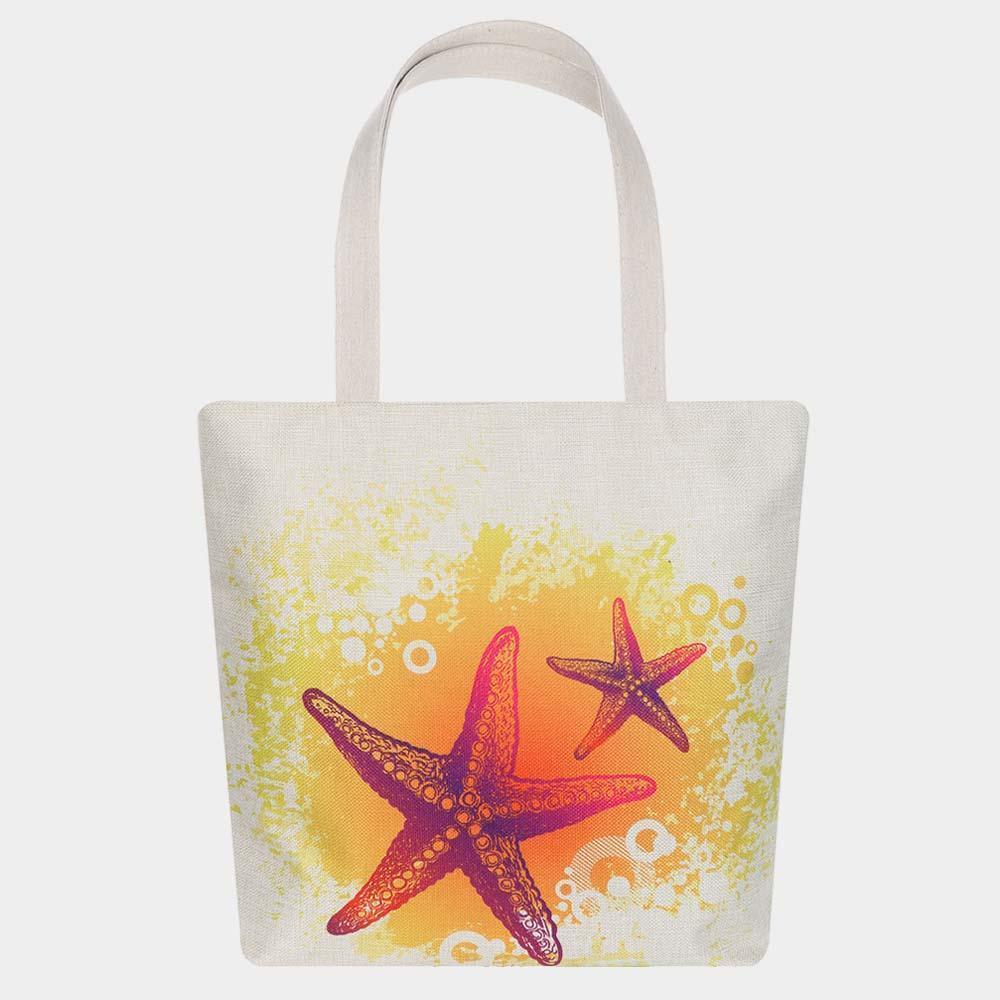 Starfish Print Canvas Tote Eco Bag - Jewelry Store by Erik Rayo
